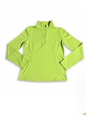 BCG Girls Quarter Zip Pullover Performance with Thumb Holes Yellow Small NEW